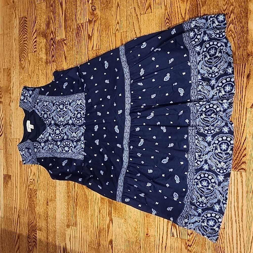 (S) Style&Co. Lightweight Classic Sundress Prarie Paisley Print Outdoor Vacation